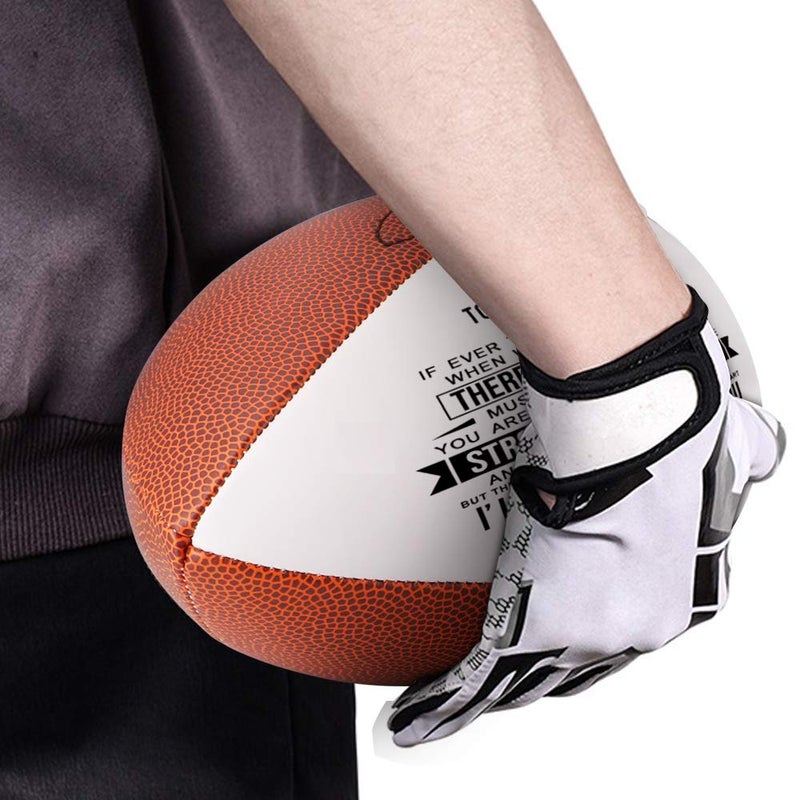 KWOOD Personalized Football Gift for Son, Engraved Leather Indoor/Outdoor Football with Pump & Carrying Bag, Birthday Christmas Graduation Gift for Son from Mom - Image 3